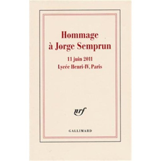 Hommage à Jorge Semprun. 11 juin 2011, Lycée Henri-IV, Paris