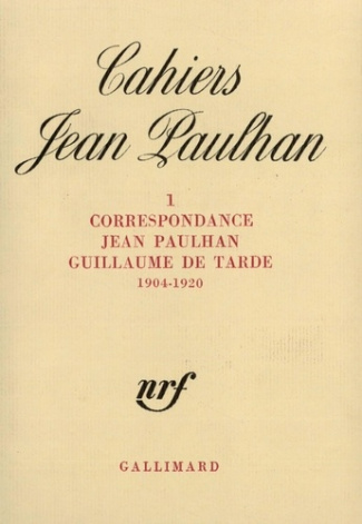 Cahiers Jean Paulhan N° 1 : Correspondance (1904-1920)