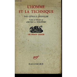 L'HOMME ET LA TECHNIQUE