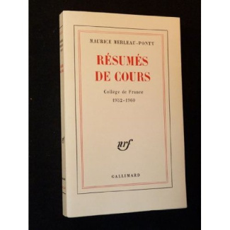 RESUMES DE COURS - COLLEGE DE FRANCE (1952-1960)