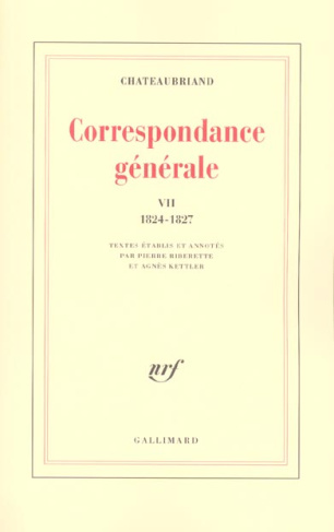 Correspondance générale. Tome 7, 6 juin 1824 - 31 décembre 1827
