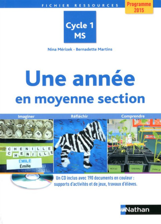 Une année en moyenne section. Programme 2015 Cycle 1 MS, avec 1 CD-ROM