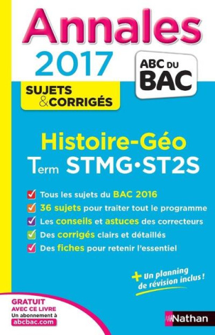Histoire Géographie Tle STMG. Edition 2017