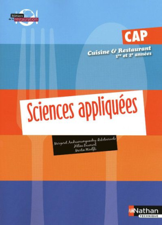 Sciences appliquées CAP cuisine et restaurant 1re et 2e années, pages détachables