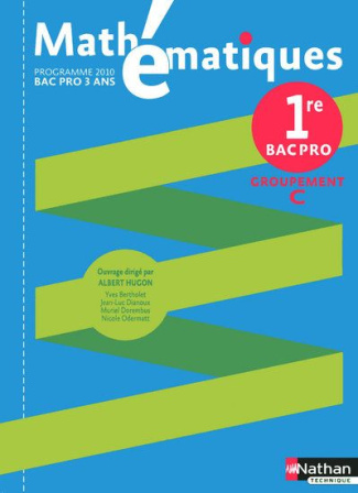 Mathematiques 1re Bac Pro Groupement C. Programme 2010