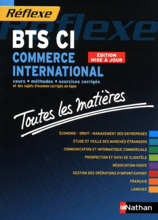 Bts CI Commerce International. Toutes les matières