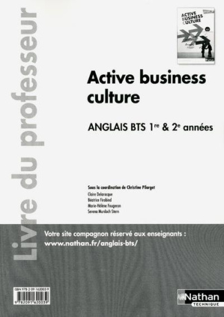 Anglais BTS 1re et 2e années Active Business Culture. Livre du professeur
