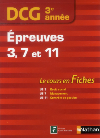 DCD 3e année Epreuves 3, 7 et 11