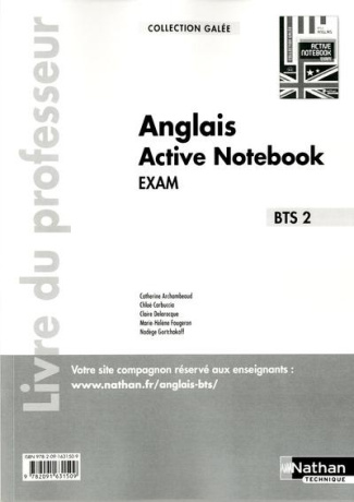 ACTIVE NOTEBOOK BTS 2 ANGLAIS GALEE LIVRE DU PROFESSEUR