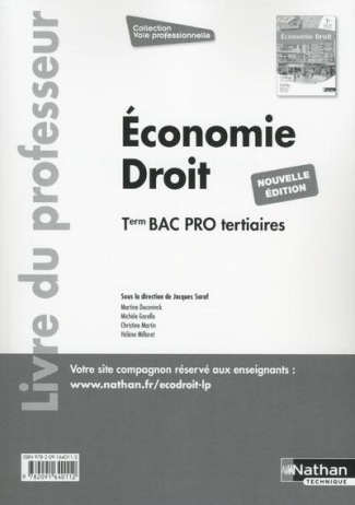 Economie Droit Tle Bac Pro tertiaires