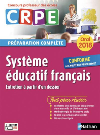 Système éducatif français. Oral, Edition 2018