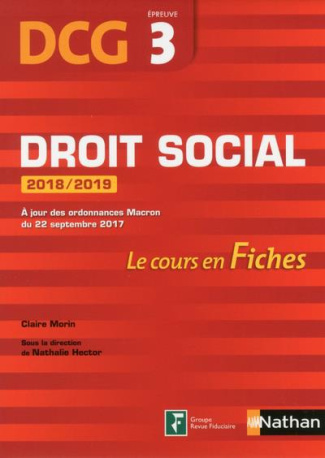 Droit social DCG 3. Edition 2018-2019