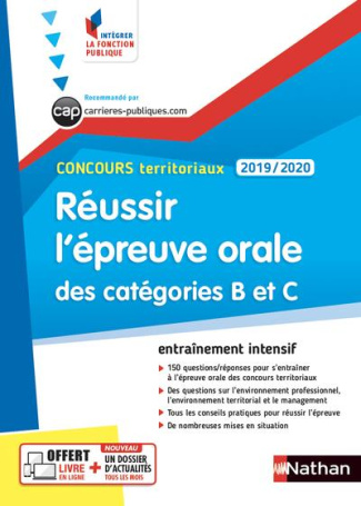 Concours territoriaux. Réussir l'épreuve orale des catégories B et C, Edition 2019-2020