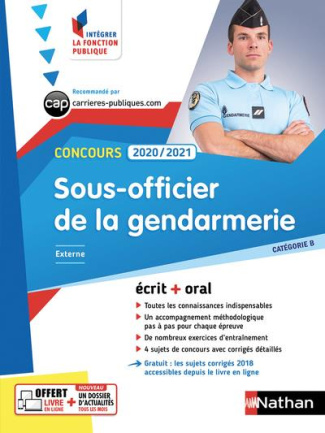 Concours sous-officier de la gendarmerie. Edition 2020-2021