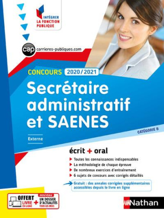 Concours Secrétaire administratif et SAENES. Catégorie B externe, Edition 2020-2021