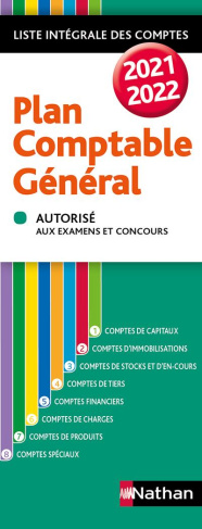 Plan comptable général. Liste intégrale des comptes, Edition 2021-2022