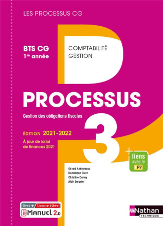 Processus 3 - BTS CG 1re année. Edition 2021