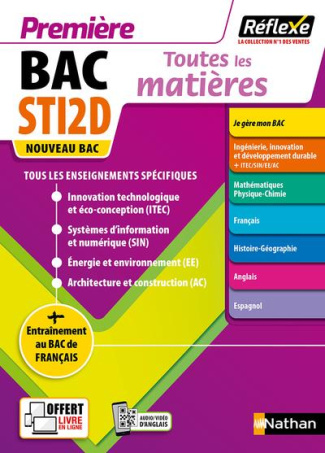 Toutes les matières Bac STI2D 1re. Edition 2022