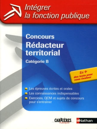 Concours de rédacteur territorial. Catégorie B