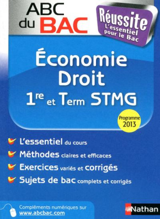 Economie-Droit e et Tle STMG. Programme 2013
