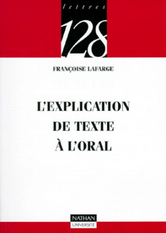 L'EXPLICATION DE TEXTE A L'ORAL