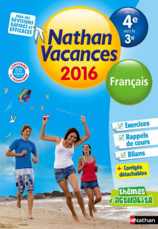 Nathan vacances de la 4e vers la 3e. Edition 2016