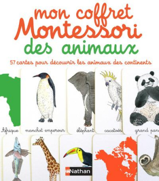Mon coffret Montessori des animaux. 57 cartes pour découvrir les animaux des continents