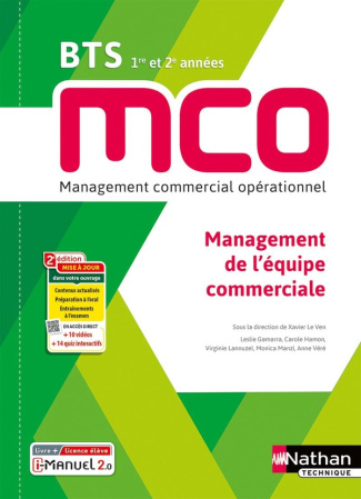 Management de l'équipe commerciale BTS MCO 1re et 2e années. 2e édition