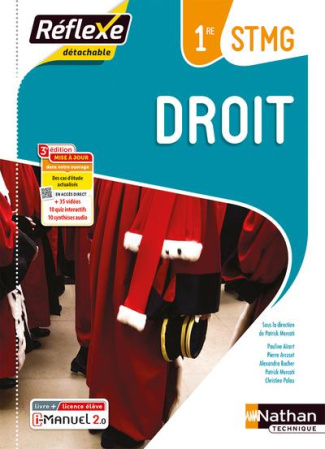 Droit 1re STMG. Livre   licence élève, Edition 2023