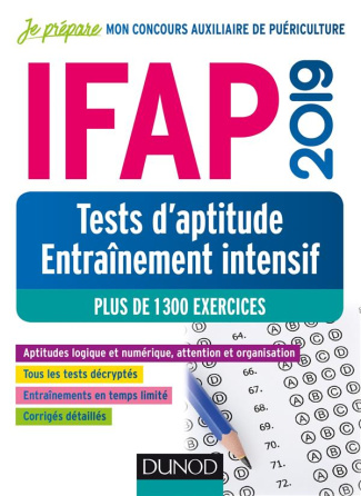 IFAP 2019  TESTS D'APTITUDE - ENTRAINEMENT INTENSIF - PLUS DE 1300 EXERCICES