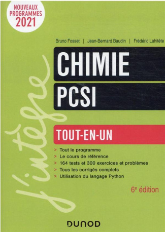 Chimie PCSI. Tout-en-un, 6e édition