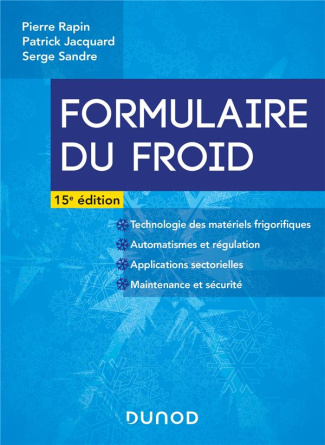 Formulaire du froid. 15e édition