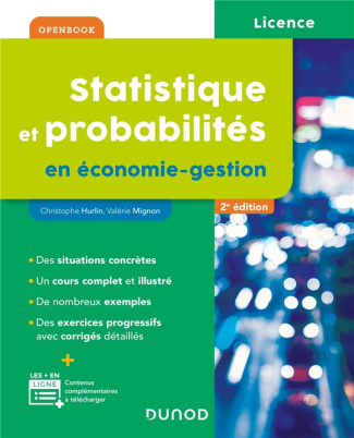 Statistique et probabilités en économie-gestion. Licence, 2e édition