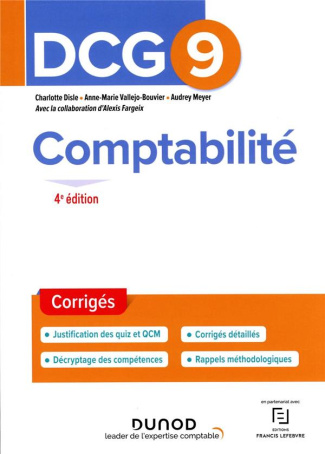 Comptabilité DCG 9. Corrigés, Edition 2022-2023