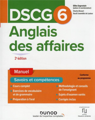 Anglais des affaires DSCG 6. 2e édition