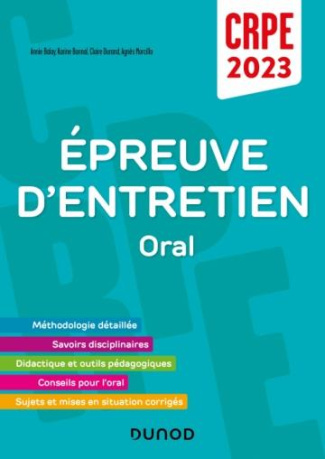 Epreuve d'entretien. Oral et admission. EPS - Développement et psychologie de l'enfant - Connaissanc