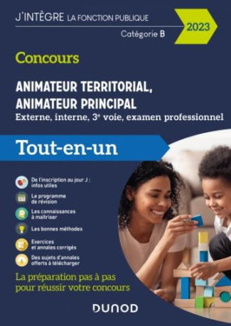 Concours Animateur territorial, animateur principal. Externe, interne, 3e voie et examen professionn