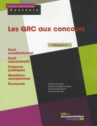 Les QRC aux concours. Concours d'accès aux instituts régionaux d'administration Catégorie A