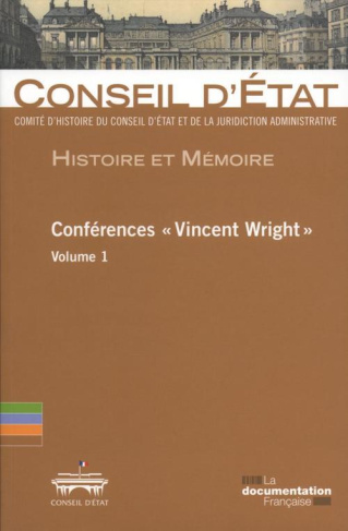 Conférences "Vincent Wright". Volume 1