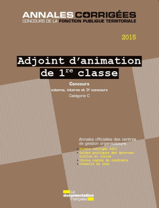 Adjoint d'animation de 1re classe. Concours externe, interne et 3e concours. Catégorie C, Edition 20