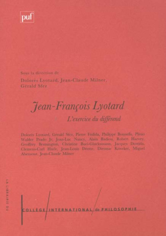 Jean-François Lyotard. L'exercice du différend