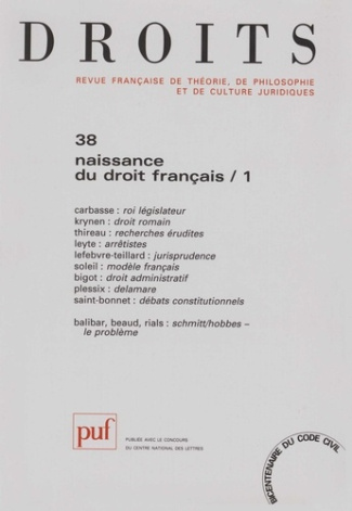 Droits. 38, naissance du droit français