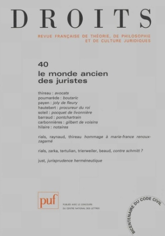 Droits N° 40/2004 : Le monde ancien des juristes