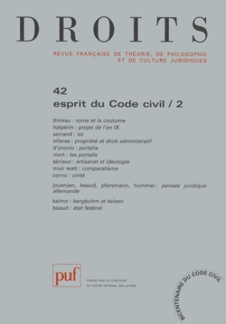 Droits N° 42/2005 : Esprit du Code civil. Tome 2