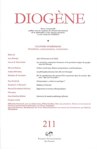 Diogène N° 211, Juillet-Septembre 2005 : Cultures numériques. Circulations, communications, numérisa