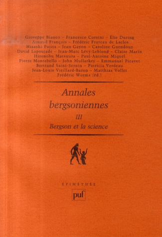 Annales bergsoniennes. Tome 3, Bergson et la science