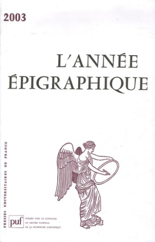 L'Année épigraphique 2003