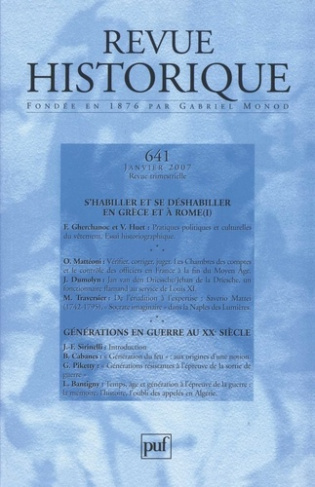 Revue historique N° 641, Janvier 2007