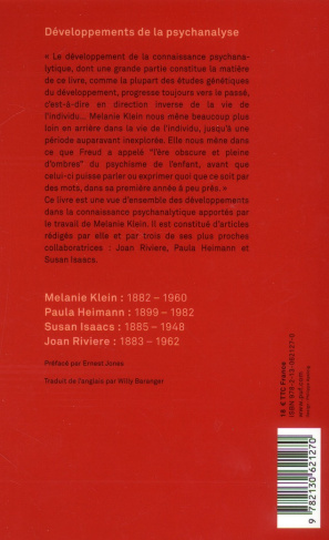 Développements de la psychanalyse . 4e édition