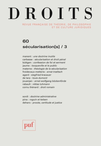 Droits N° 60/2014 : Sécularisation(s). Tome 3
